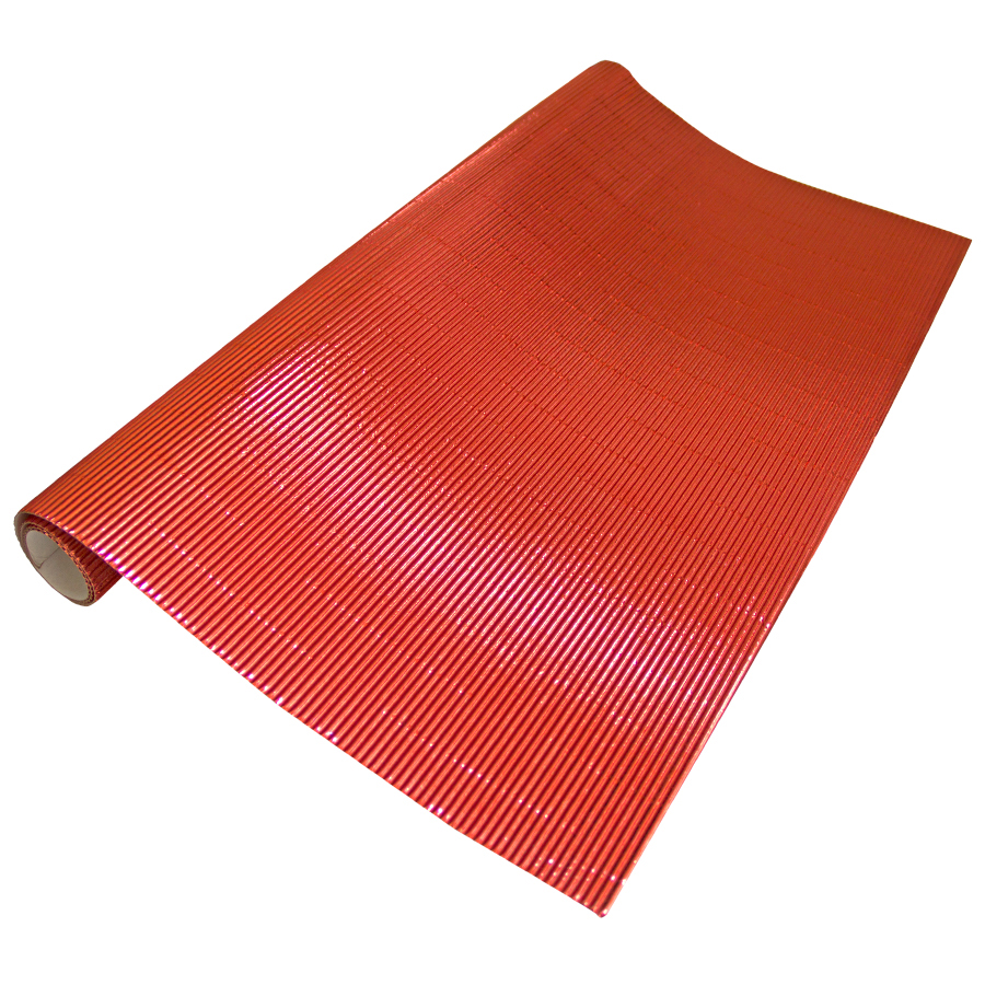 Carton Corrugado Metalizado Rojo 50x70cm ALAMO