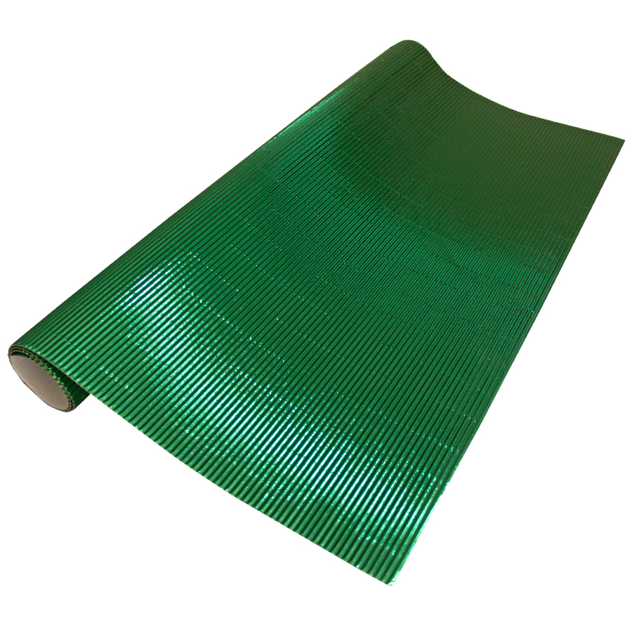 Carton Corrugado Metalizado Verde 50x70cm ALAMO