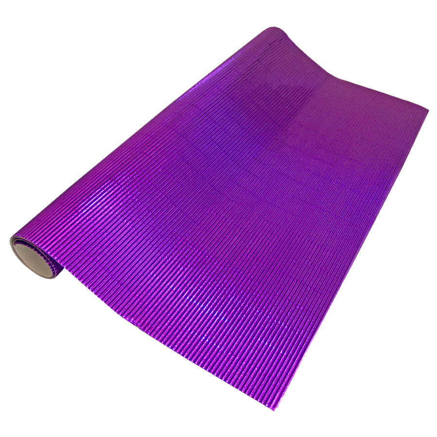 Carton Corrugado Metalizado Violeta 50x70cm ALAMO