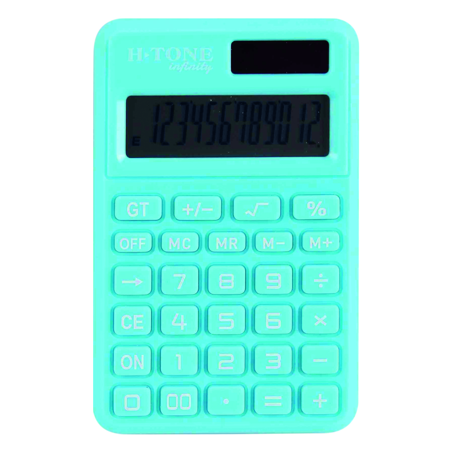Calculadora Pocket 12 dig.Celeste H-TONE INFINITY