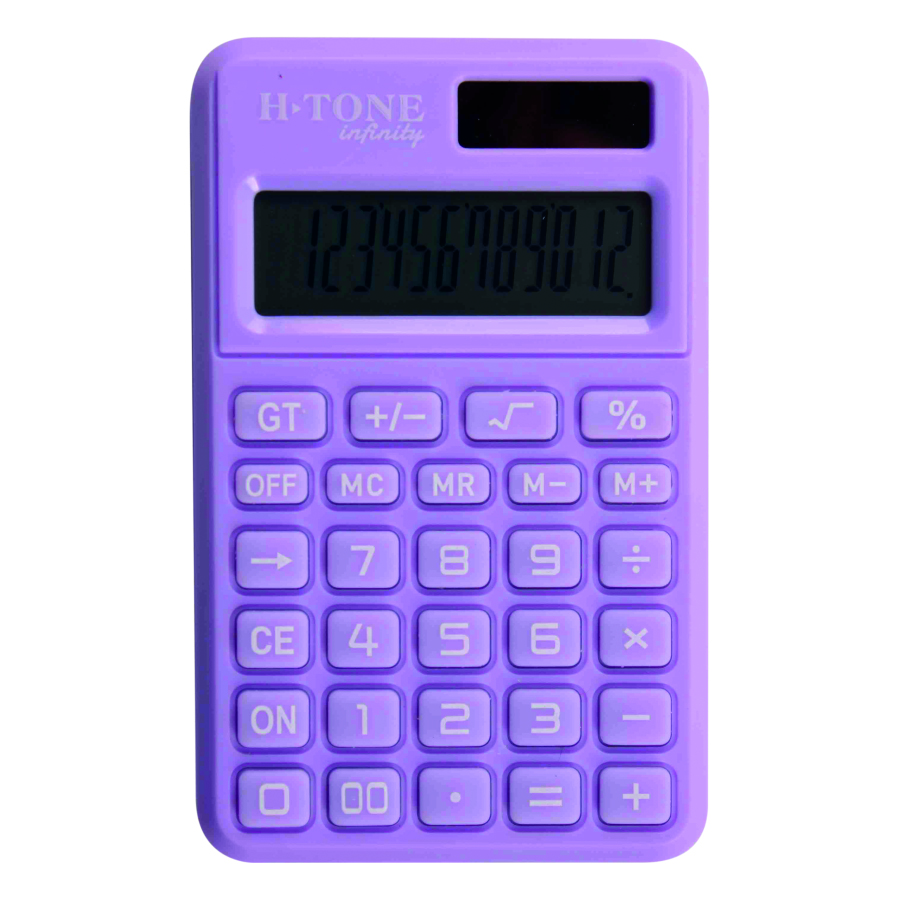 Calculadora Pocket 12 dig.Lila H-TONE INFINITY