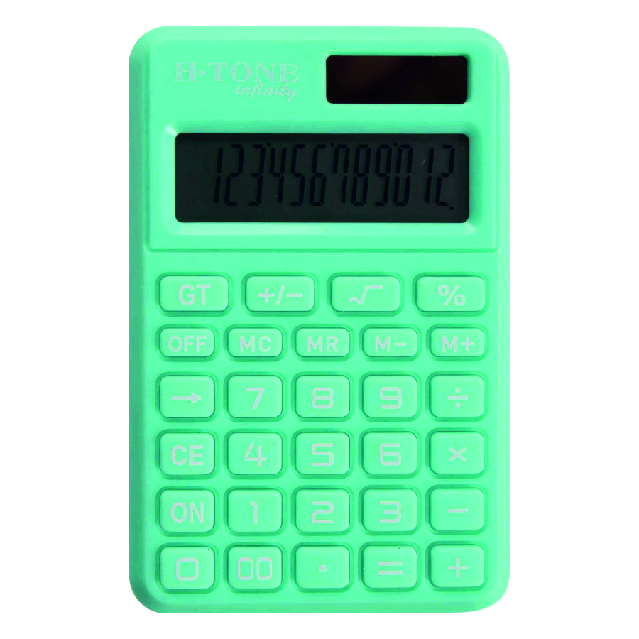 Calculadora Pocket 12 dig.Verde H-TONE INFINITY