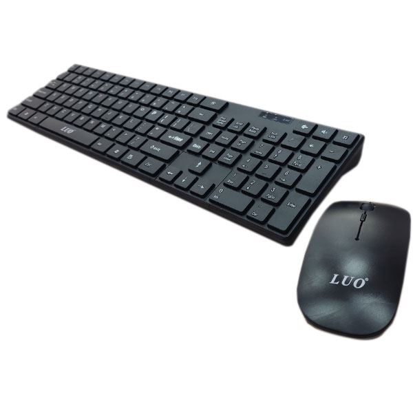 Teclado + Mouse Inalam. Luo - Is - Negro LU-555