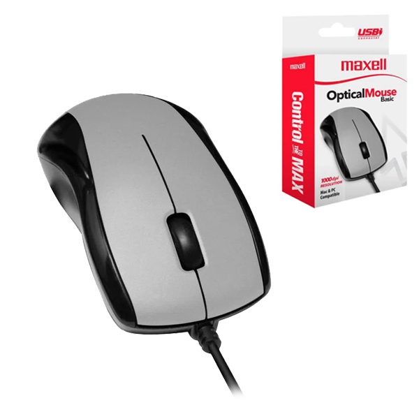 Mouse Optico Maxell Item - Plata 347288