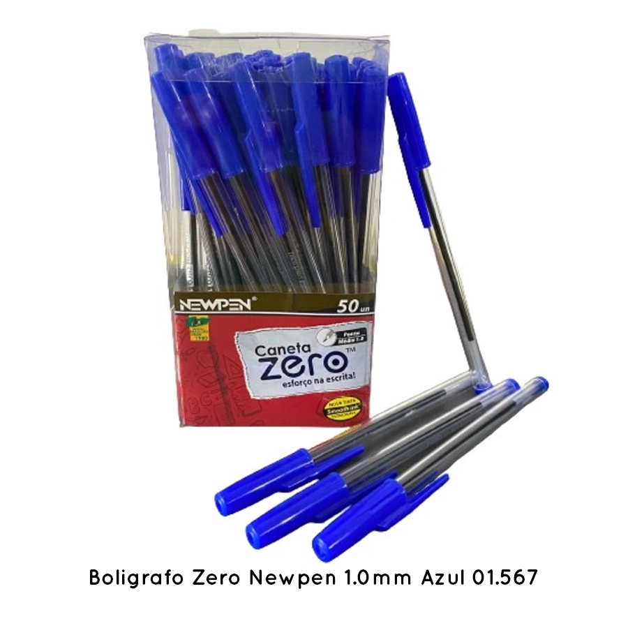 Boligrafo Zero Newpen 1.0mm Azul 01.567